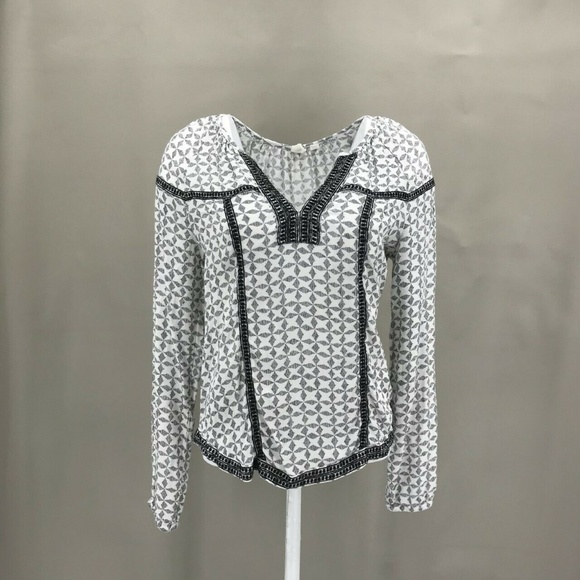 GAP Tops - Gap V Neck Geometric Print Gypsy Top Blouse Sz XS